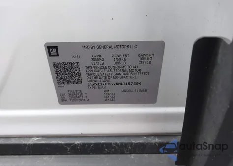 2021 Chevrolet Traverse Fwd Ls z USA, uszkodzony, nr VIN 1GNERFKW6MJ197294